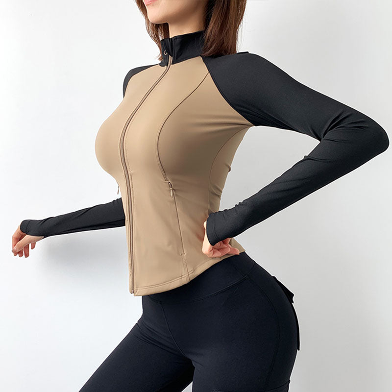 Two Color Slim Fit Women's Yoga & Fitness Top