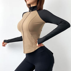 Two Color Slim Fit Women's Yoga & Fitness Top