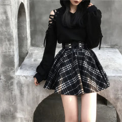 Gothic Lolita Plaid Skirt