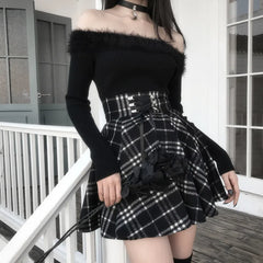 Gothic Lolita Plaid Skirt