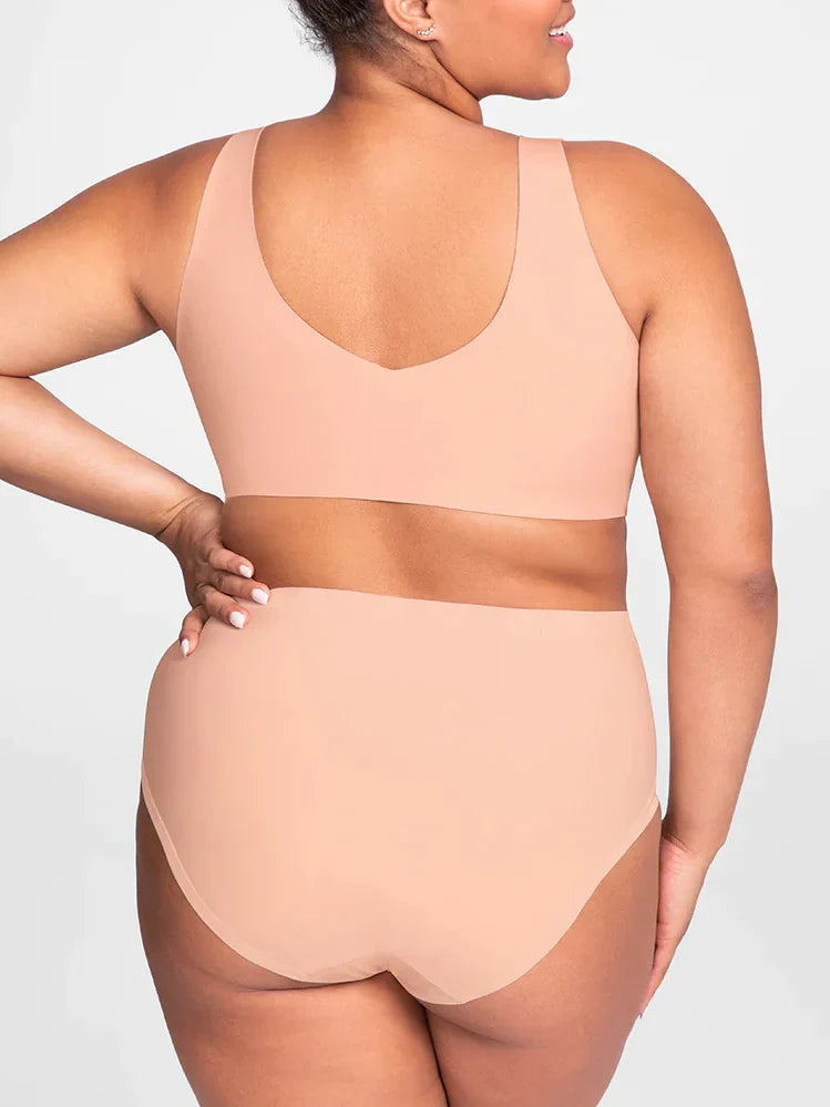 Airy Zero V-Neck Bra Rose+Tan Plus
