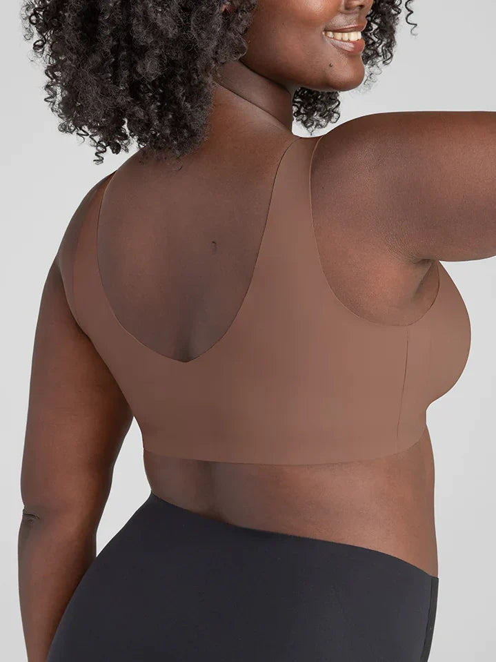 Airy Zero V-Neck Bra Toffee Plus