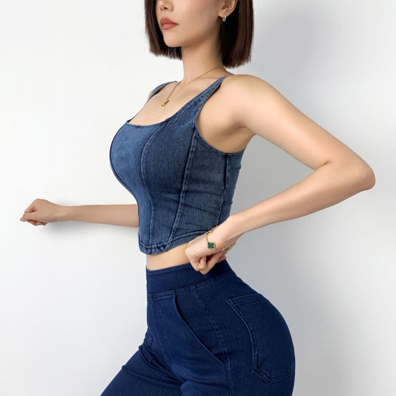 Women's Yoga & Fitness Denim Top