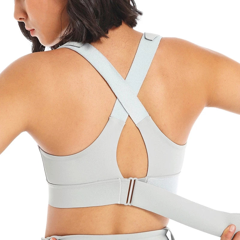 Adjustable Strap Women's Zipper Sports & Yoga Top