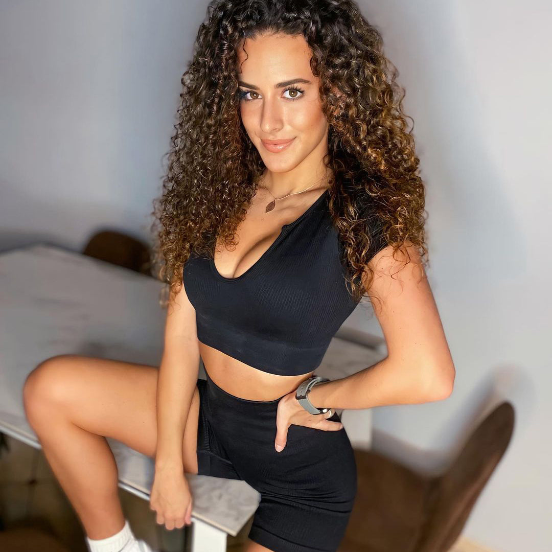 Workout Sets Short Sleeve Top & Shorts