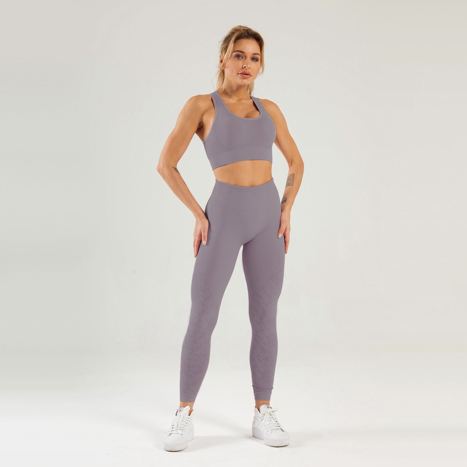 Workout Sets Seamless Sports Bra & Leggings Floral Print