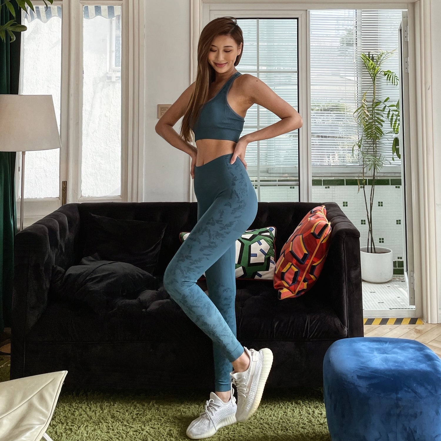 Workout Sets Seamless Sports Bra & Leggings Floral Print