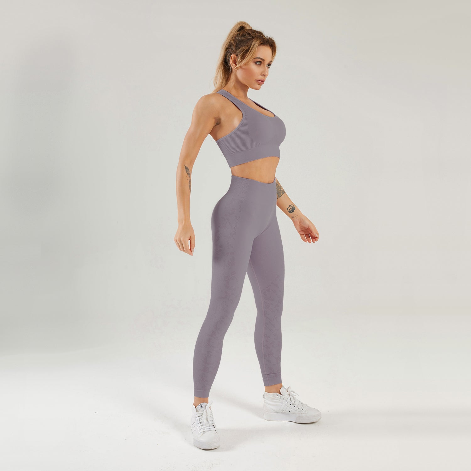 Workout Sets Seamless Sports Bra & Leggings Floral Print