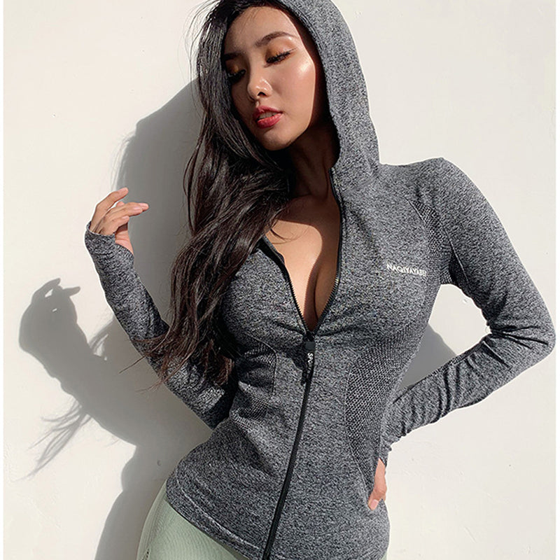 Dry Fit Women's Yoga & Fitness Hooded T Shirt