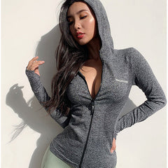 Dry Fit Women's Yoga & Fitness Hooded T Shirt