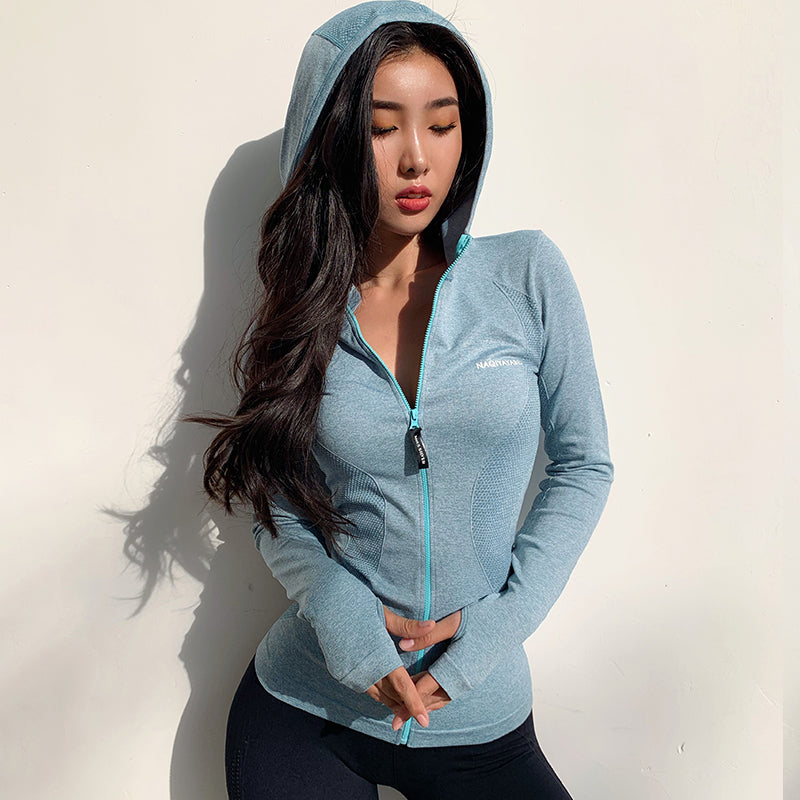 Dry Fit Women's Yoga & Fitness Hooded T Shirt