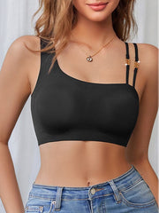 Gathered Non-marking Sports Tank Top Wireless Bra