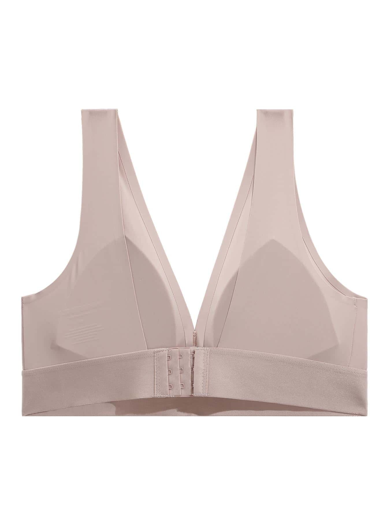 Seamless Push Up Wireless Sports Bralette With Removable Pads bras Beige