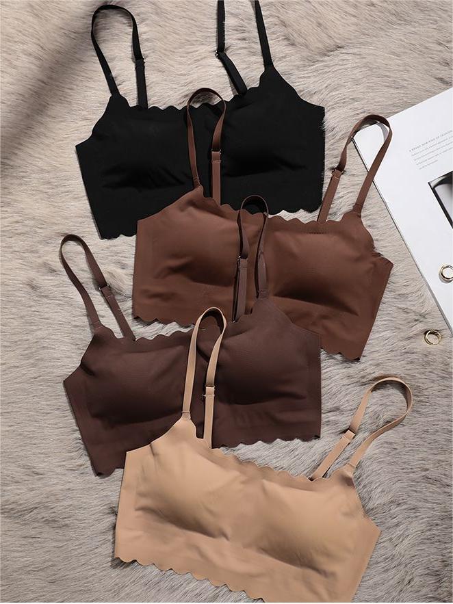 Milk & Coffee Seamless Wireless Bra Skyblue