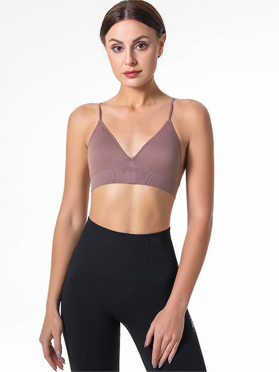 High Elasticity Spaghetti Straps Triangle Yoga Bra