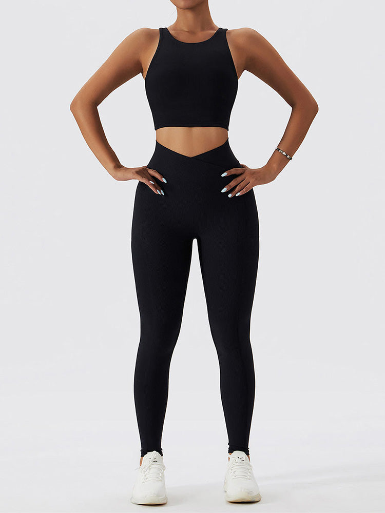 Live In Rib Crossover Pocket Leggings