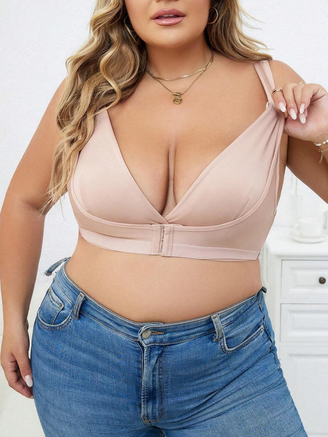 Plus Size Front Closure Wireless Bra