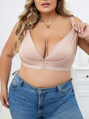 Plus Size Front Closure Wireless Bra