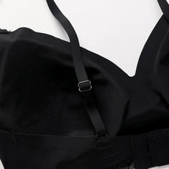 Lace Edge Patchwork Wireless Bra