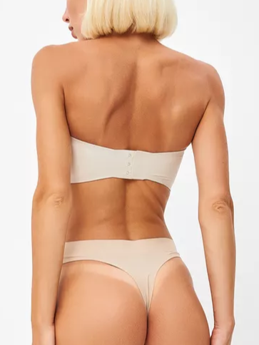 Strapless Wireless Push-up Tube Top Invisible Bra White