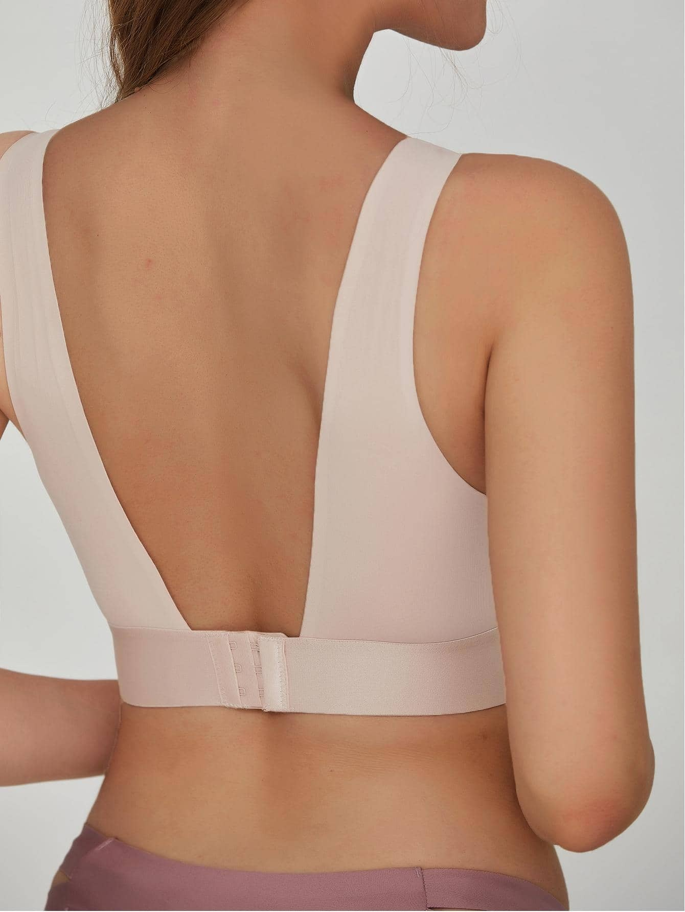 Seamless Push Up Wireless Sports Bralette With Removable Pads bras Beige