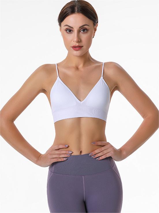 High Elasticity Spaghetti Straps Triangle Yoga Bra