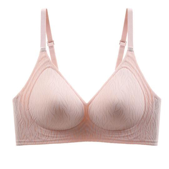 Smaller Chest Lace Textural Modest Coverage Wireless Push-up Bra