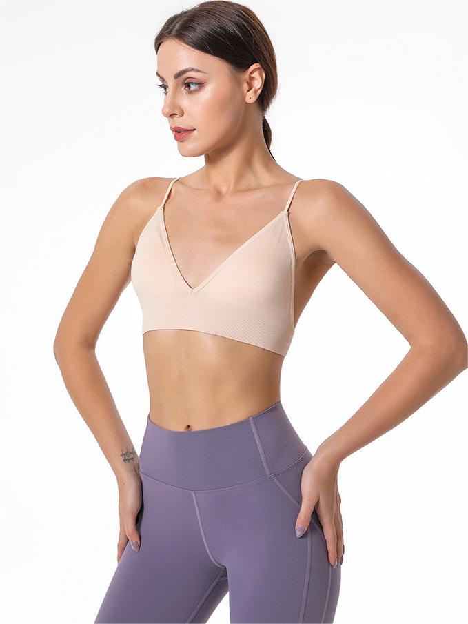 High Elasticity Spaghetti Straps Triangle Yoga Bra