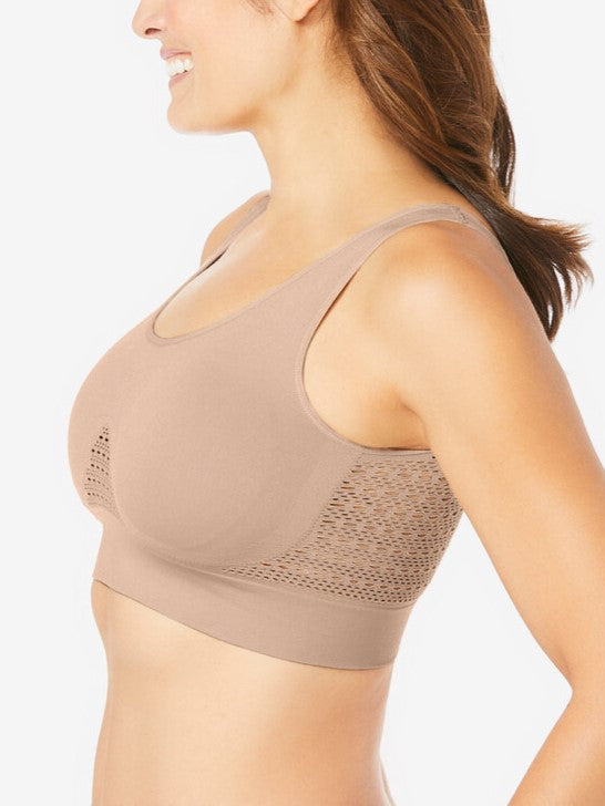 Wireless Cooling Seamless Bra Linen