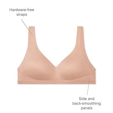 Underarm and Back-Smoothing Comfort Wireless Lightly Lined T-Shirt Bra Black