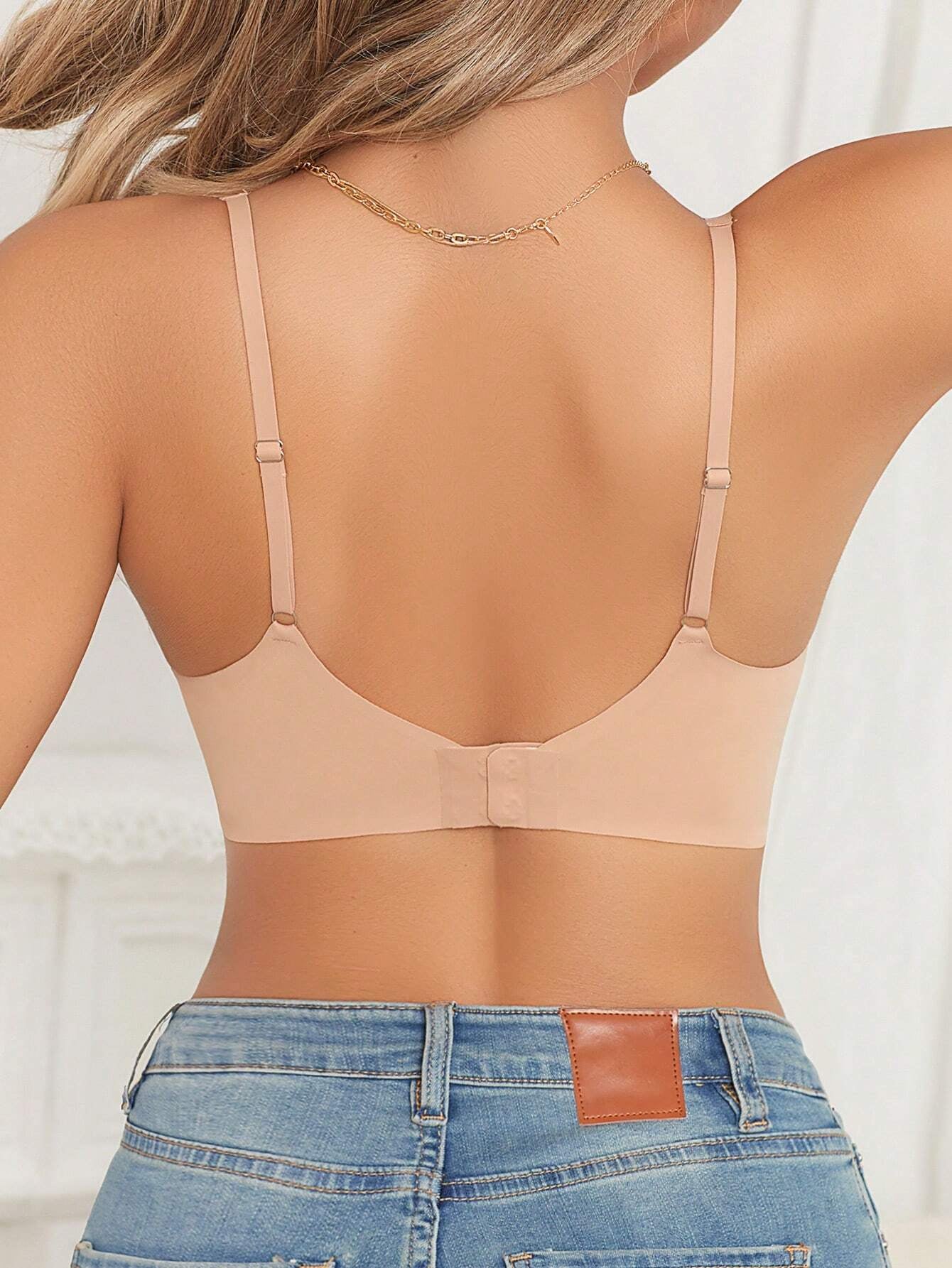 Solid Seamless Bralette Beige