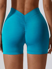 Back V Scrunch Marl Yoga Shorts