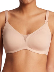 Mesh Wireless Bra & Thong Beige