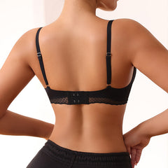 Lace Edge Patchwork Wireless Bra