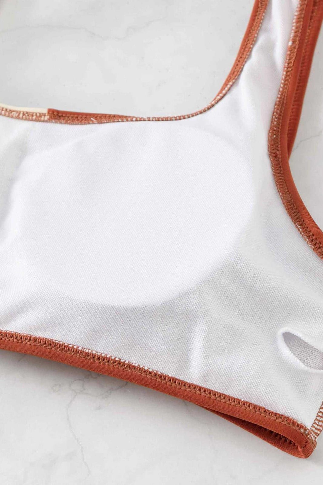 High Waist Round Neck Bandeau Two Piece Bikini