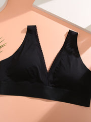 Bralettes for Women V-Neck Bras for Women Black
