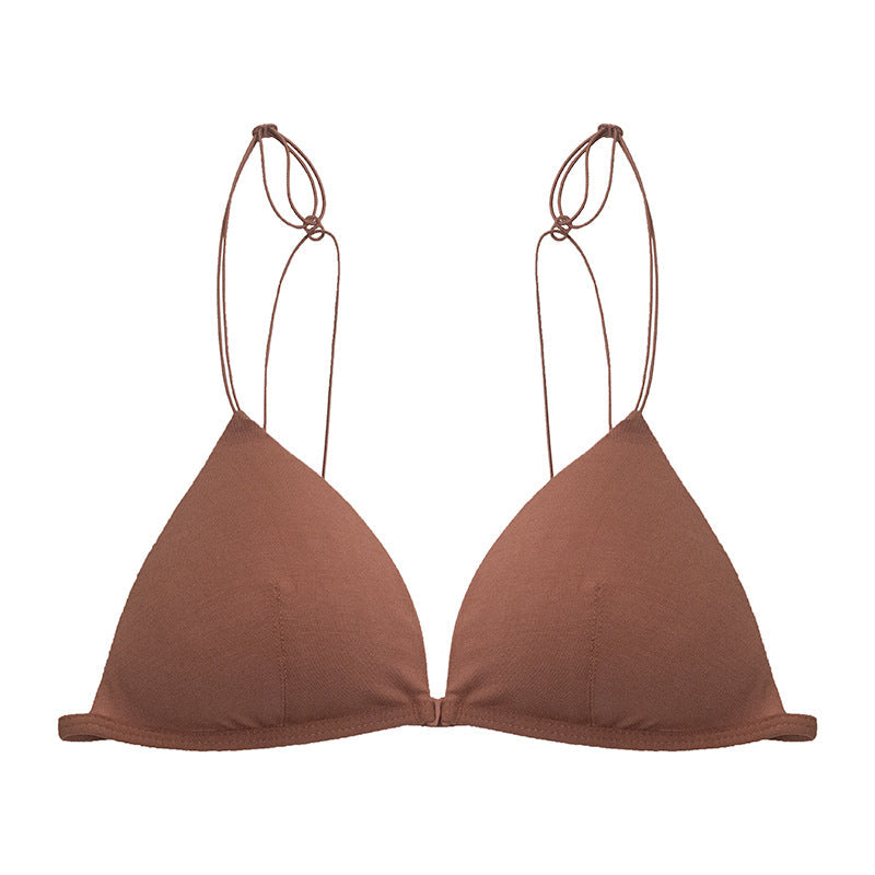 Bralette For Wireless Front Buckle Triangular Cup Bra