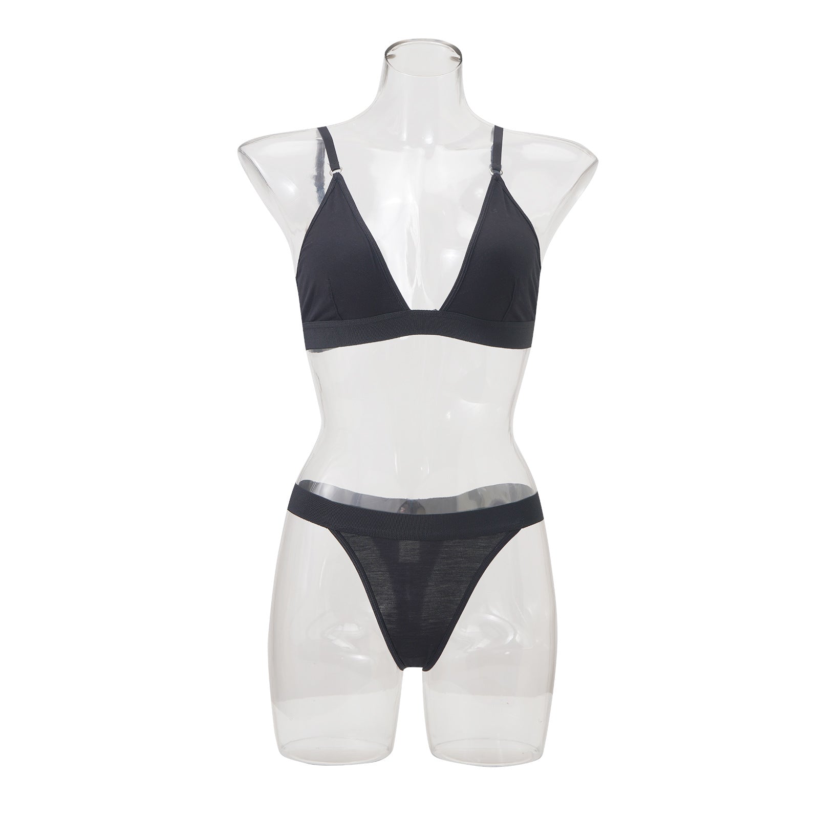French Triangle Wireless Bra & Thong Set