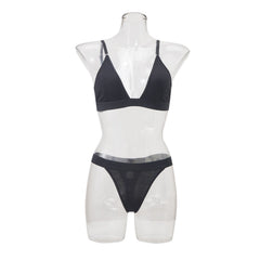 French Triangle Wireless Bra & Thong Set
