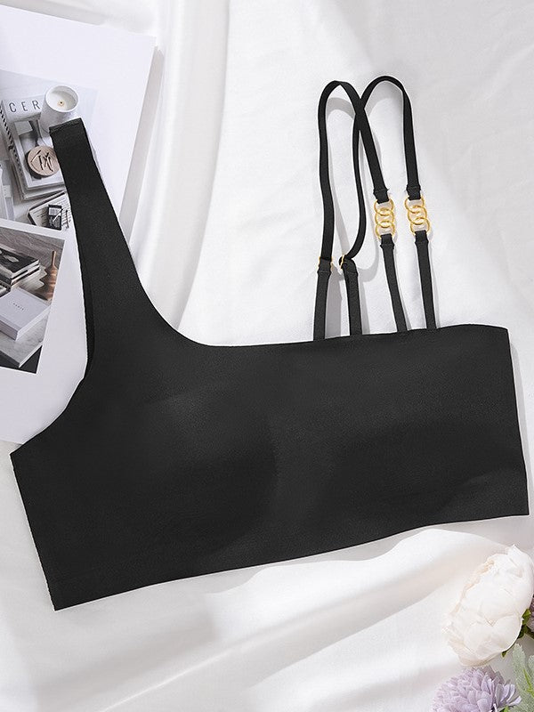Gathered Non-marking Sports Tank Top Wireless Bra