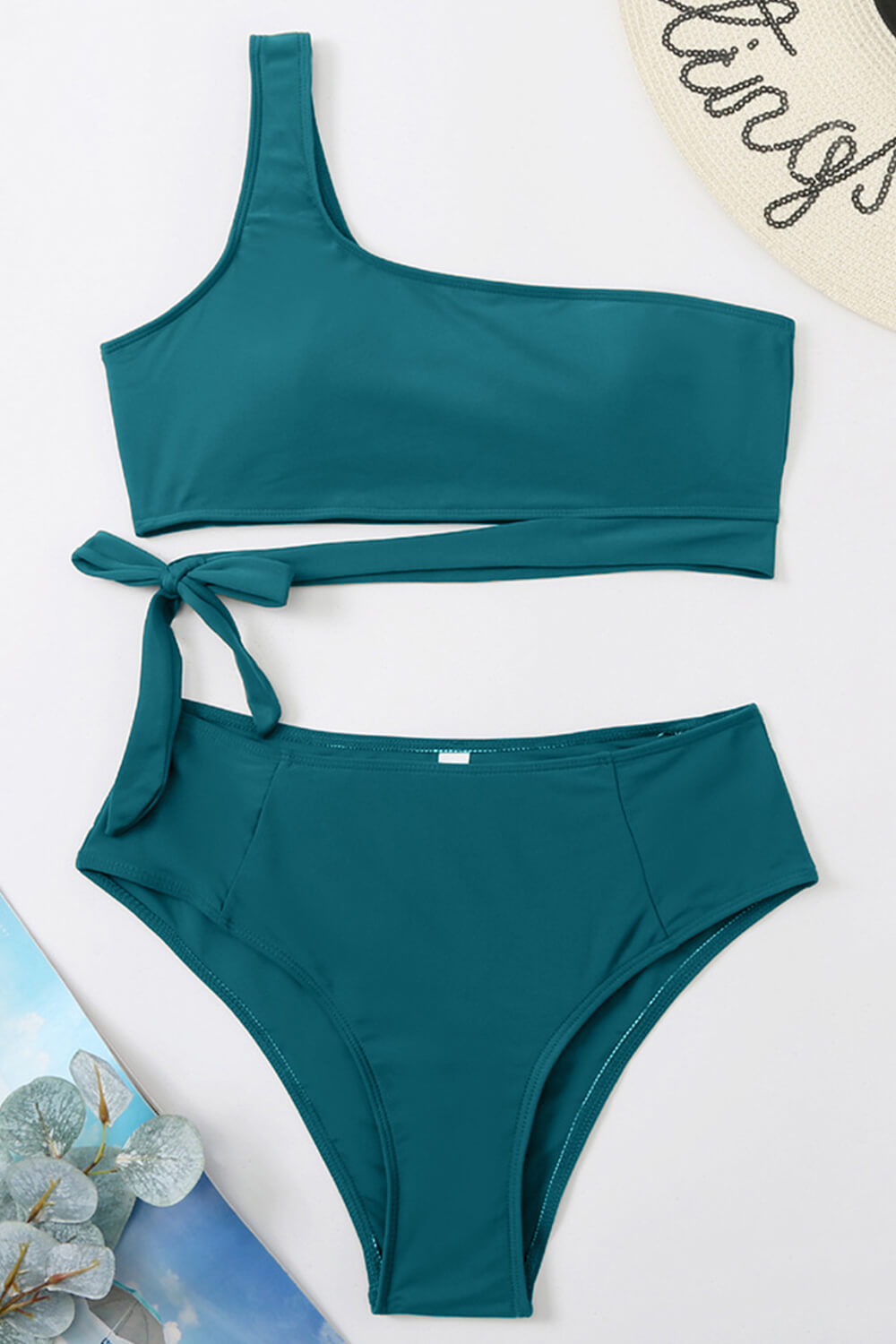 Green High-Waist Bikini Bottoms