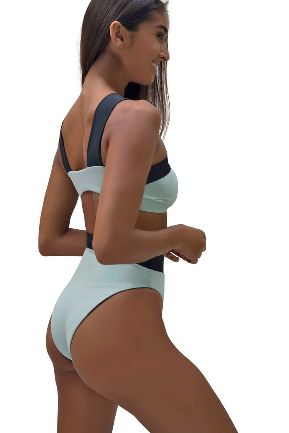 Mint High Waisted Bikini Bottoms