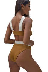 Sand Crossing Color Blocked Bikini Top