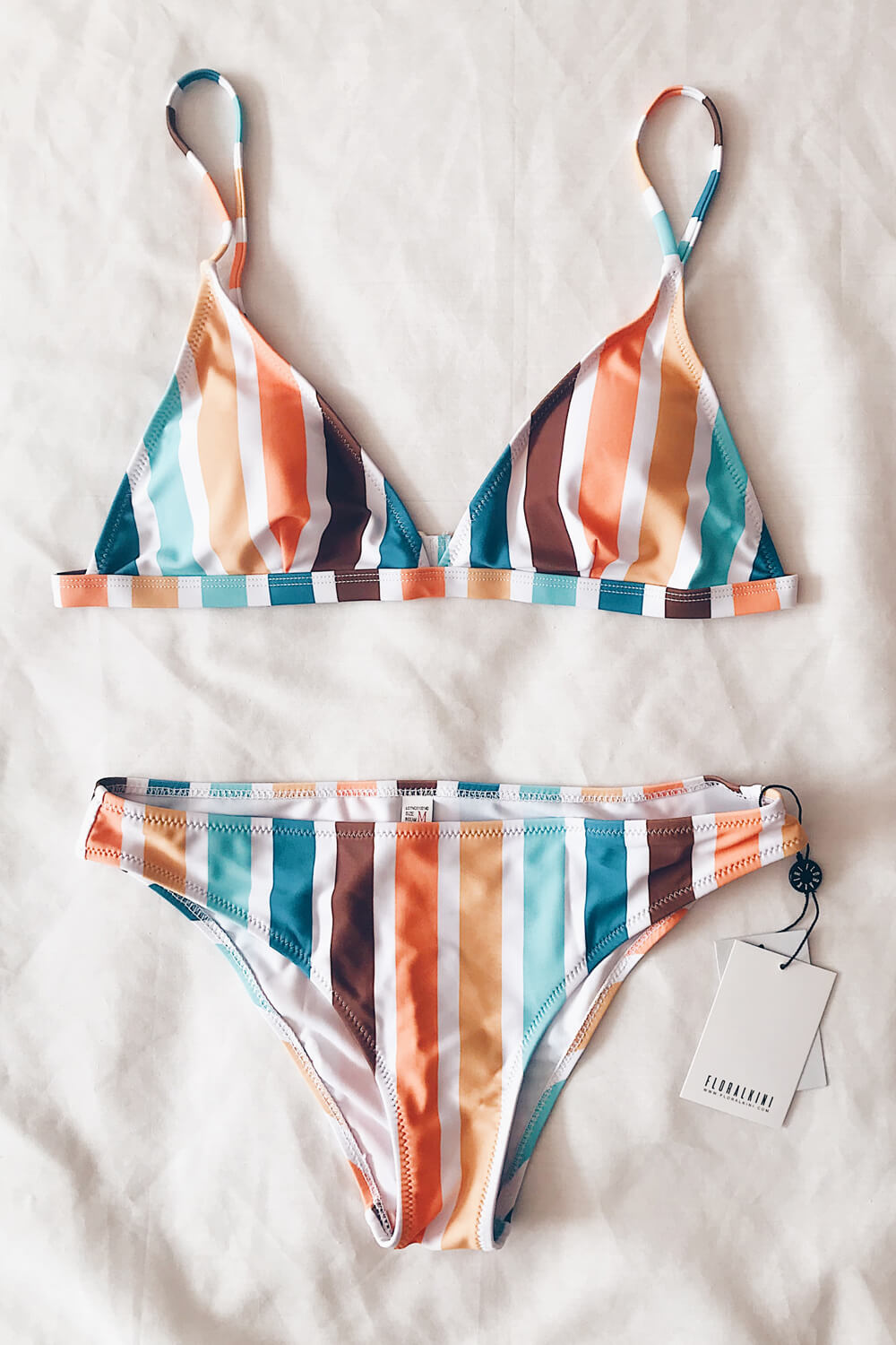 Rainbow Striped Bikini Bottom