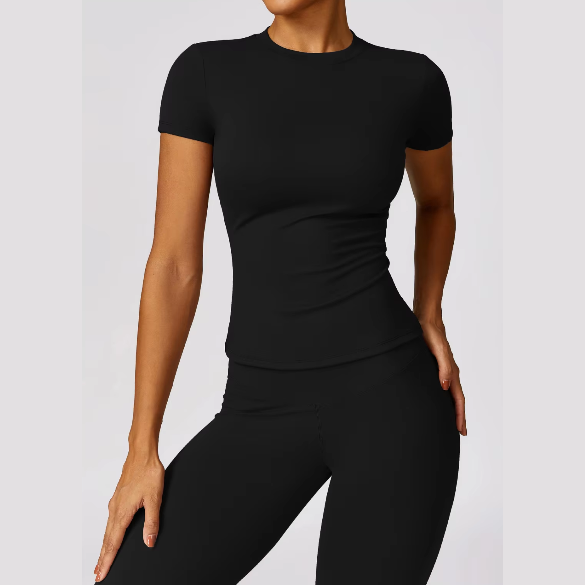 Francine - Two Piece Compression T Shirt & Leggings Active Set