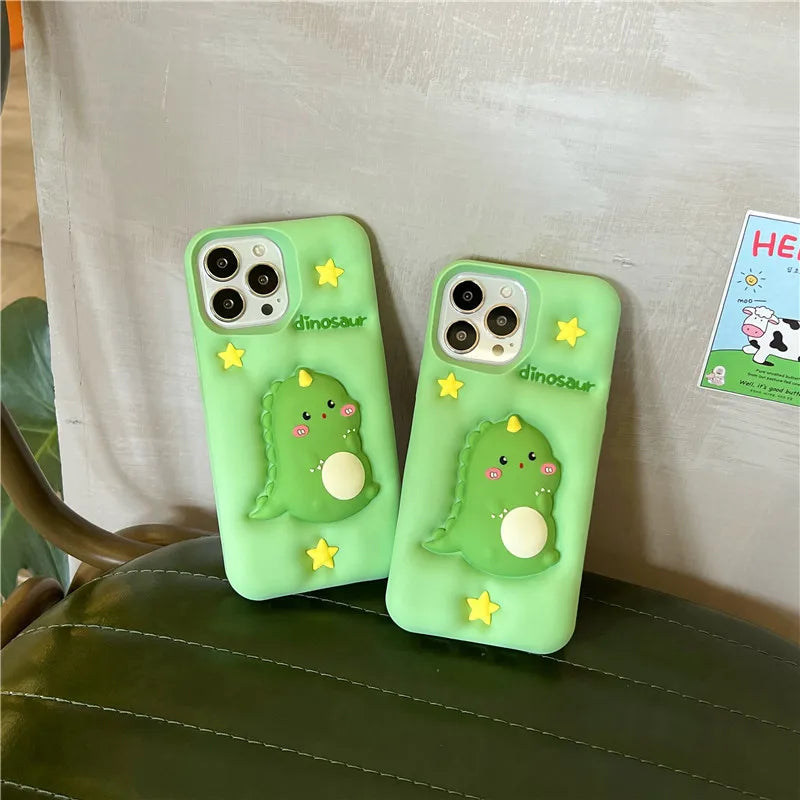 Kawaii Dinosaur iPhone Case
