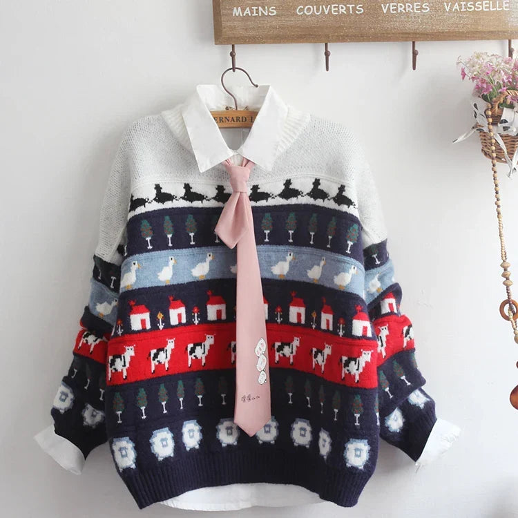 Vintage Kawaii Oversized Sweater