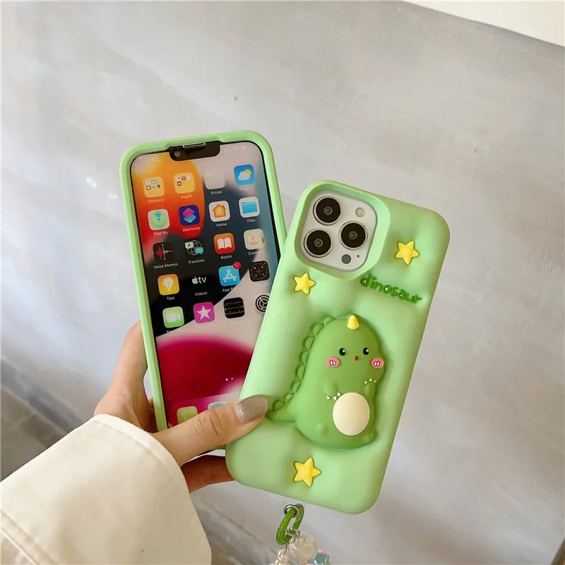 Kawaii Dinosaur iPhone Case