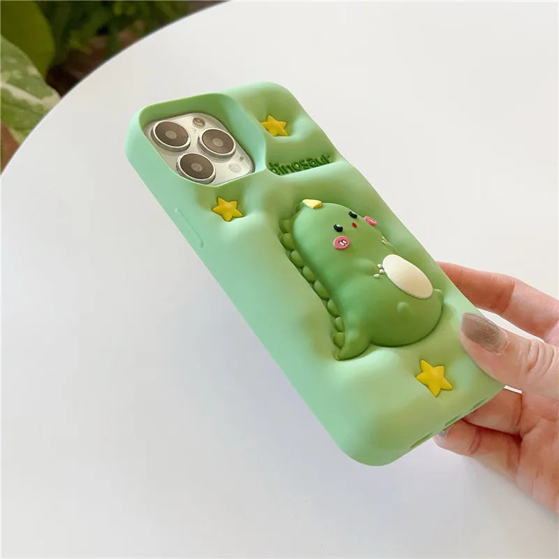 Kawaii Dinosaur iPhone Case