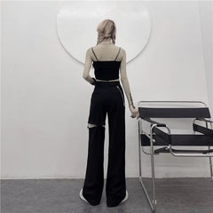 Harajuku Goth Pants With Chain